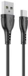 BOROFONE Cablu de Date Borofone BX51 Triumph, USB la USB Type-C, 1 m, 3A, Negru