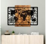 Asir Fali dekoráció 96x70 cm fa/fém térkép 899SKL2631 (AS1723)