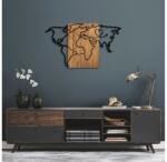 Asir Fali dekoráció 118x70 cm fa/fém térkép 899SKL2303 (AS1719)