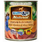 Happy&Fit Happy Fit Natural Dog Konzerv Kacsa-Sonka Sütőtökkel-Aloe Verával 800g