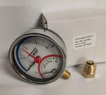 T-METER thermo-manometer alsó csatlakozással 1/2" 0-4 bar, átmérő 80 mm (EG-MTR-SFER)