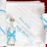  Personalizare a trusoului de botez - Nume sau Data Botez brodate pe panza (1NKO50-PNZ)