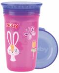 Nuby - Cană non-flowing 360° 300 ml, 6 m+ roz / violet (NV0414002PINK)