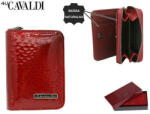Cavaldi kígyóbőr mintás, női piros színű lakkbőr pénztárca, RFID 10×8 cm (Z-30251021)