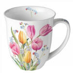 Ambiente Tulips Bouquet porcelánbögre 0, 4l