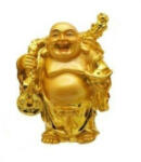  Buddha Arany színű Szerencsehozó szobor 7/2