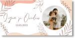Personal Banner de nuntă cu fotografie - Pink Dimensiunea bannerului: 130 x 65 cm