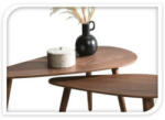 Trends 4 You Set de mese de cafea cu picioare din lemn, 2 bucati (HX9200330) Masa de cafea