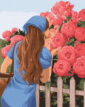 Ideyka Set pictura pe numere, cu sasiu, Parfum de bujori, 40x50 cm (KHO4991) Carte de colorat