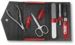 Credo Solingen Set pentru manichiură, 5 produse - Credo Solingen Luxurious Red Leatherette Case