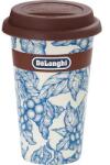 DeLonghi Cana termica De'Longhi Blu Flower, Ceramica, Perete dublu, 300 ml (5513284481)