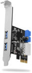 Axagon RAID AXAGON PCEU-232VL SuperSpeed USB 2+2 Port PCI-Express Card (PCEU-232VL)