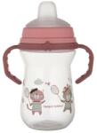 Canpol Babies FirstCup Cup pentru bebeluși, cu gura de silicon 250ml Bonjour Paris Pink 56/613_pink