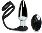 SESSO Vibrator Metal Plug with Black Silicon Ring