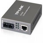 TP-LINK Switch media convertor TP-Link, 2 porturi (1x100Mbps SC, 1x10/100 Mbps (RJ-45)), 10/100Base-TX to 100Base-FX (SC), Multi-Mode, 2Km, montabil in sasiu (MC100CM) - Technodepo