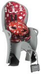 Hamax Kiss Safety Package gyerekülés hátra (adapterrel nyeregváz-csőre) és bukósisak (48-52 cm), szürke-piros