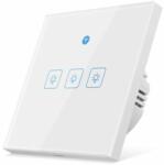 Woolley eWeLink app kompatibilis, mozgásérzékelős három gombos okos WiFi villanykapcsoló (fehér) (NON-KAP-RAD3)