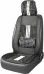 AMIO Husa scaun auto cu bile de masaj, suport lombar si tetiera, dimensiuni 131 x 46 cm, culoare Neagra (AVX-AM03648) - roveli