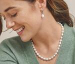 Tchibo Női nyaklánc, tenyésztett gyöngysor Fehér édesvízi tenyésztett gyöngyök Kapocs: ezüst