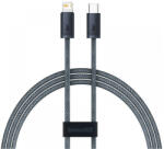  USB Type-C töltő- és adatkábel, Lightning, 100 cm, 20W, gyorstöltés, PD, cipőfűző minta, Baseus Dynamic, CALD000016, szürke