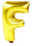 Balloons4party Balon folie litera F auriu 40 cm