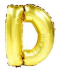 Balloons4party Balon folie litera D auriu 40 cm