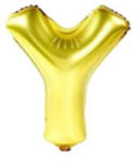Balloons4party Balon folie litera Y auriu 40 cm