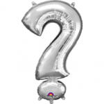 Balloons4party Balon folie semnul intrebarii ? argintiu silver 35 cm