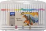 SPREE Marker varf pensula cu vopsea acrilica SPREE Artist 58158, 48 culori/set