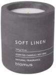 Blomus (Германия) Ароматна свещ BLOMUS FRAGA с аромат Soft Linen - Ø6.5 х 8 см - цвят магнитно сиво (BLOMUS 65653)