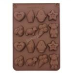  Szilikon bonbon és csokoládé forma-16 db figura