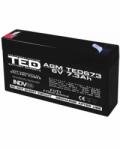 TED Electric Acumulator AGM VRLA 6V 7, 3A dimensiuni 151mm x 35mm x h 95mm F1, TED002976 (TED002976)