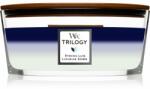 WoodWick Trilogy Evening Luxe lumânare parfumată cu fitil din lemn (hearthwick) 453, 6 g