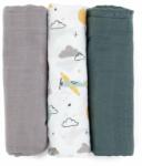 Petite&Mars Moussy пелени от плат Grey Planes 68 x 68 cm 3 бр