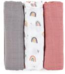 Petite&Mars Moussy scutece textile Rose Rainbows 68 x 68 cm 3 buc