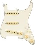 Fender Pre-Wired Strat Pickguard, Pure Vintage '65 w/RWRP Middle, Parchment 11 Hole PG