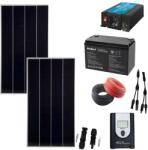 Kit sistem fotovoltaic complet 340w off grid cu invertor 300w la 220v si Acumulator 12V 100 Ah Rebel Power (34583-)
