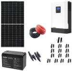  KIT sistem fotovoltaic off-grid 5 KW pro cu 14 Panouri monocristaline 380W cu 8 Acumulatori 12V 100 Ah Rebel si Invertor Growatt 5kW (36881-)