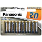 Panasonic Baterii AA R6, blister 20 Buc. Panasonic EVERYDAY (A0115260) Baterii de unica folosinta
