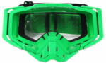 Motoroy FTM-003 Cross szemüveg Átlátszó plexivel (Zöld)