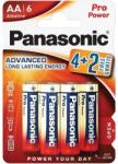 Panasonic Baterii AA R6, blister 4 + 2 Buc. Panasonic PRO (A0115299) Baterii de unica folosinta