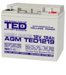 TED Electric Acumulator 12V 19Ah High Rate F3, AGM VRLA, TED Electric TED002815 (AC.TD.12V.BK1.19.0001)