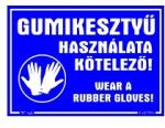 Gungl Dekor Matrica Gumikesztyű használata kötelező kék 16, 5 x 11, 5 cm "K (650/33) - homeofficeshop
