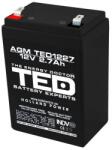 TED Electric Acumulator 12V 2.7Ah F1, AGM VRLA, TED Electric TED003119 (A0058599)
