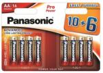 Panasonic Baterii AA R6, blister 16 Buc. Panasonic PRO (A0115300) Baterii de unica folosinta
