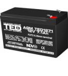TED Electric Acumulator 12V 7.1Ah F2, AGM VRLA, TED Electric TED003225 (A0060539)