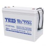 TED Electric Acumulator 12V 77Ah GEL DEEP CYCLE M6, TED Electric TED003409 (A0059219)