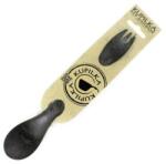 KUPILKA S04K Spork Black villa + kanál, 22, 5 cm, fekete