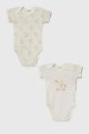 United Colors of Benetton pamut baba body 2 db - bézs 68 - answear - 8 090 Ft