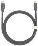  USB Type-C töltő- és adatkábel, Lightning, 120 cm, 20W, gyorstöltés, PD, Baseus Jelly Liquid Silica Gel, CAGD020001, fekete